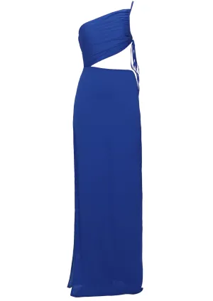 Amaya Cut-Out Asymmetric Crepe Maxi Dress