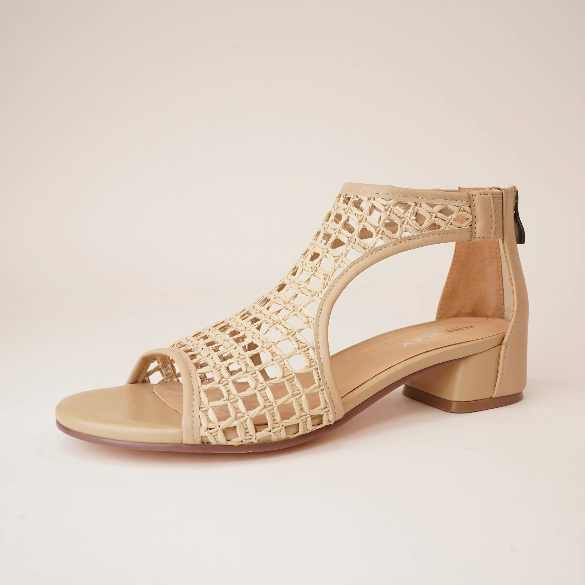 Angler Caramel/ Jute Leather Heels