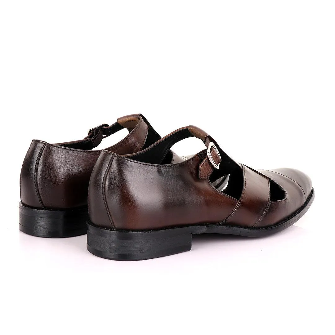 Berluti Men's Designer Shoes-Coffee