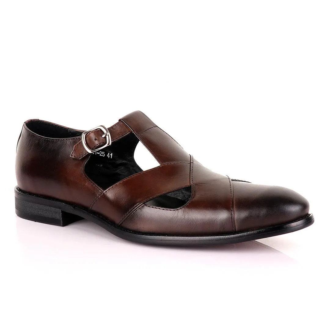 Berluti Men's Designer Shoes-Coffee