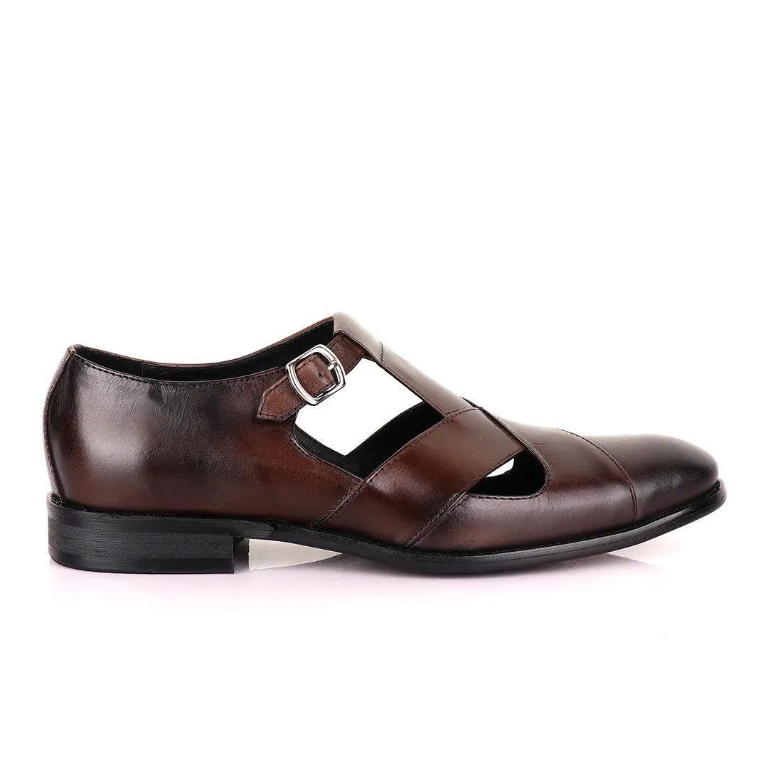 Berluti Men's Designer Shoes-Coffee