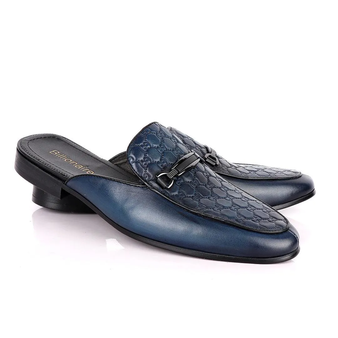 Billionaire Exquisite Blue Mole Leather Shoe