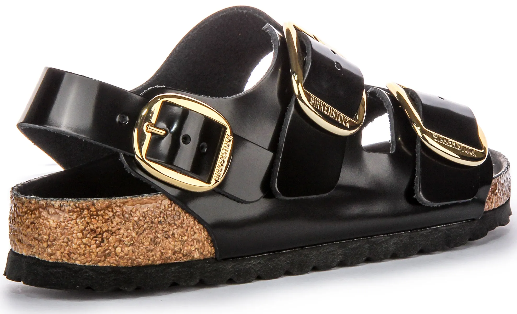 Birkenstock Milano Big Buckle In Black Patent | Regular Fit