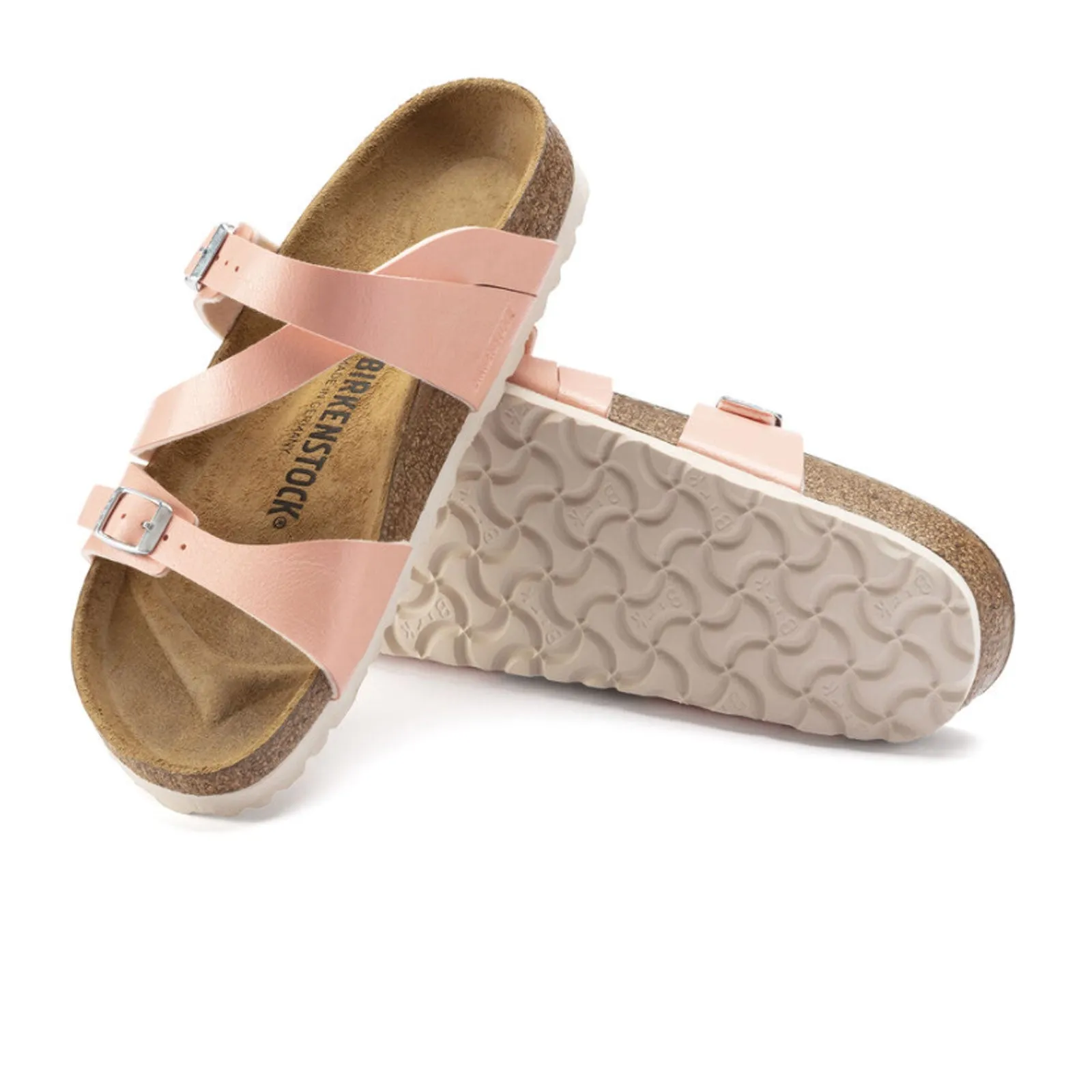 Birkenstock Salina Slide Sandal (Women) - Graceful Coral Peach Birko-Flor