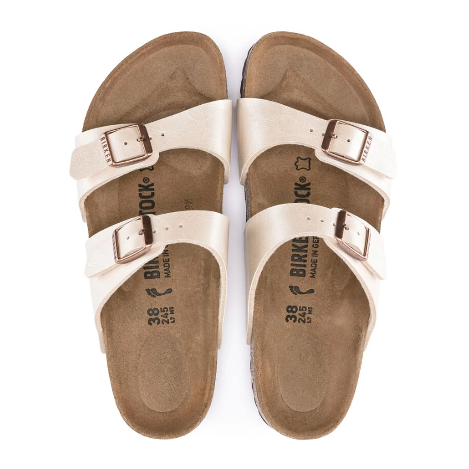 Birkenstock Sydney Slide Sandal (Women) - Graceful Pearl White Birko-Flor