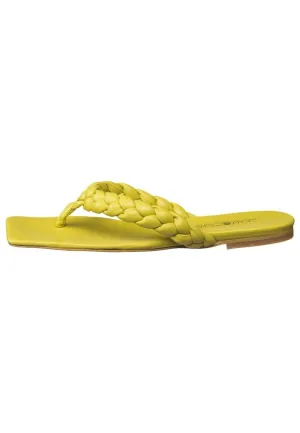 Chic Open Toe Sandals - Yellow