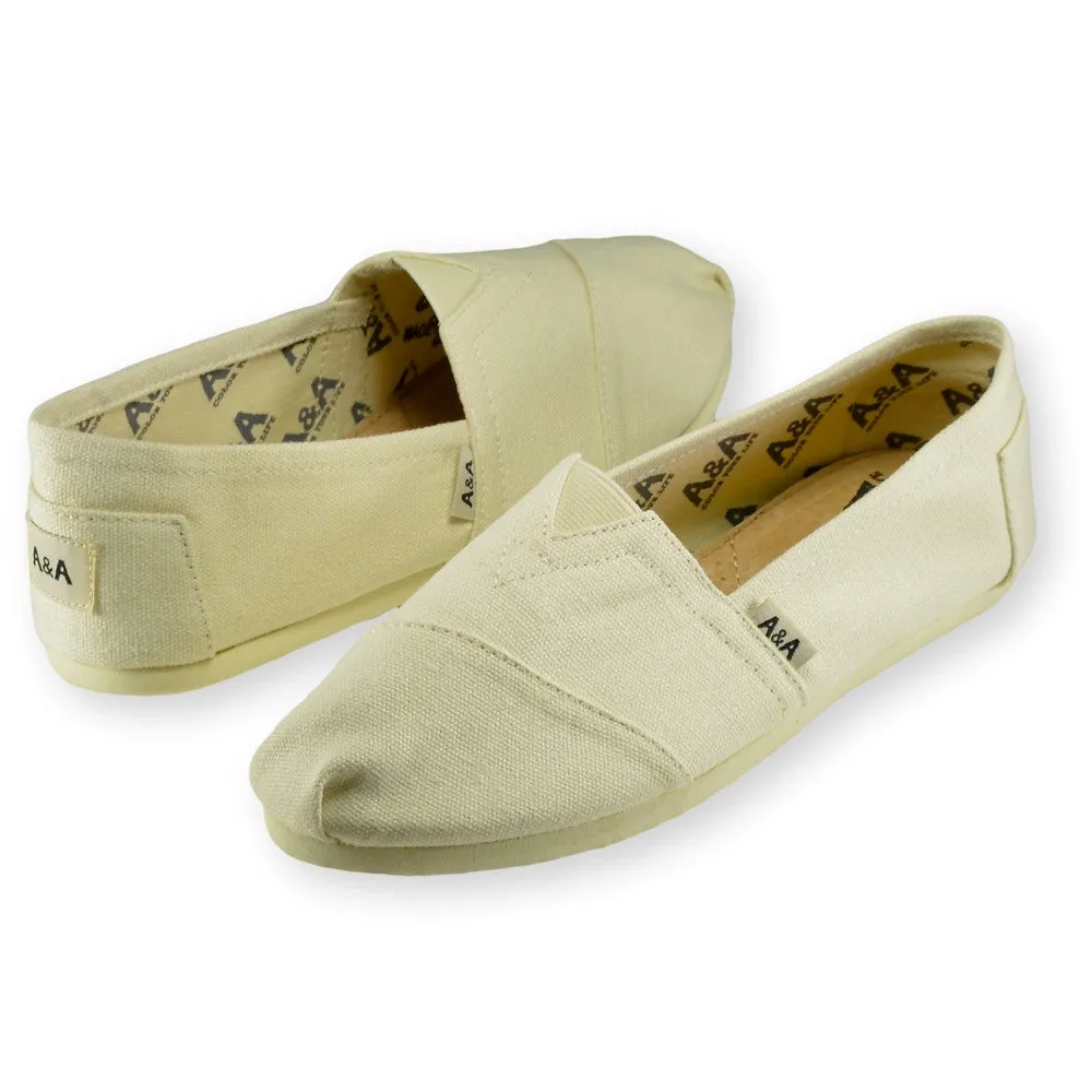 Classic Off-White Canvas Slip On Shoes Alpargatas (Unisex)