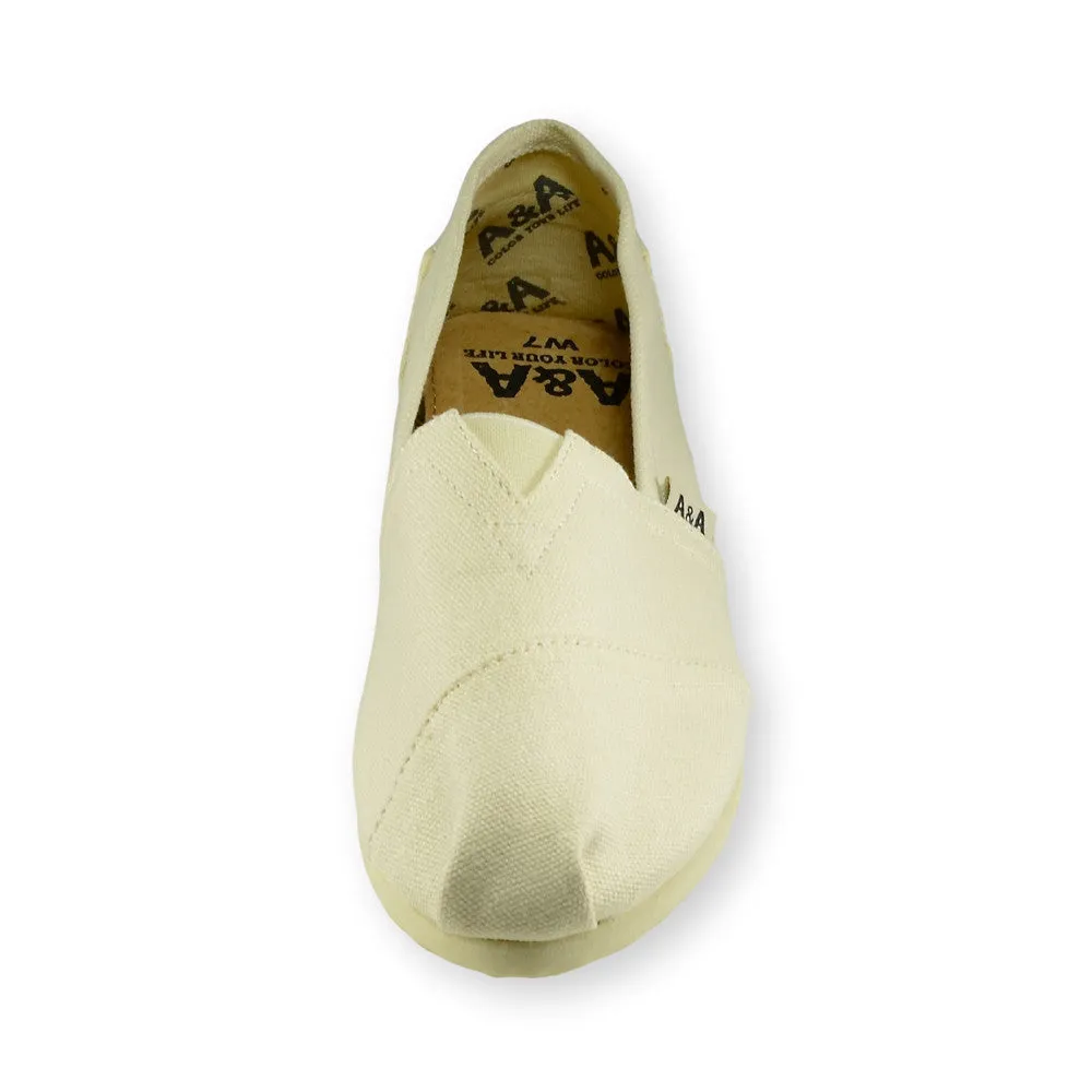 Classic Off-White Canvas Slip On Shoes Alpargatas (Unisex)