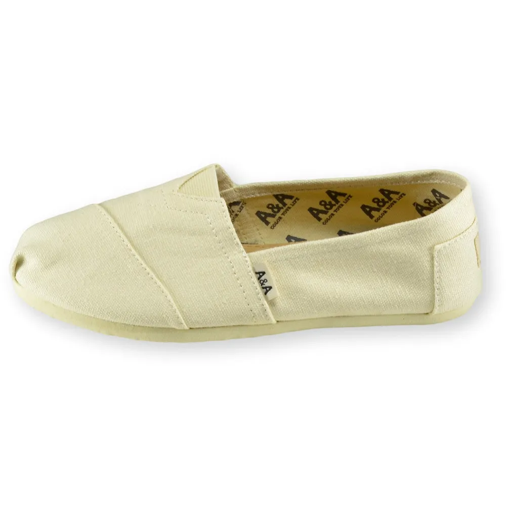 Classic Off-White Canvas Slip On Shoes Alpargatas (Unisex)