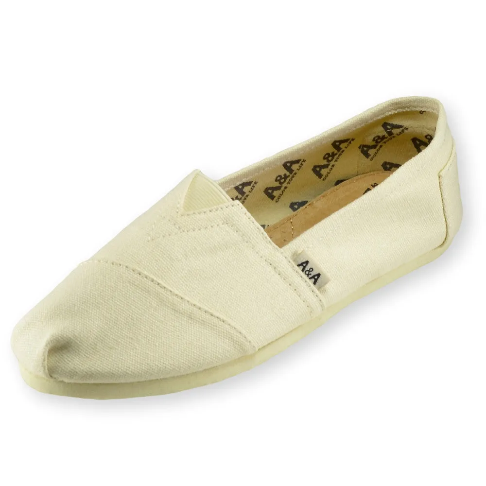 Classic Off-White Canvas Slip On Shoes Alpargatas (Unisex)