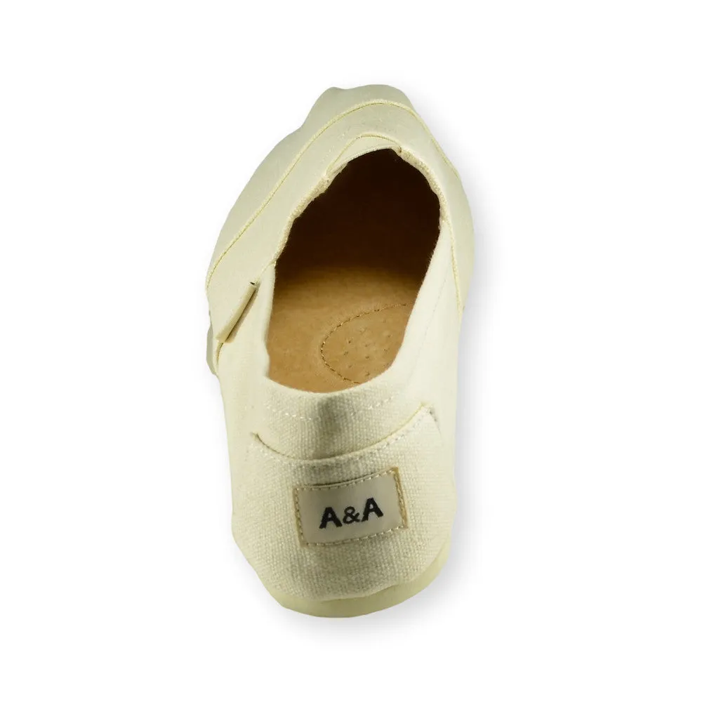 Classic Off-White Canvas Slip On Shoes Alpargatas (Unisex)