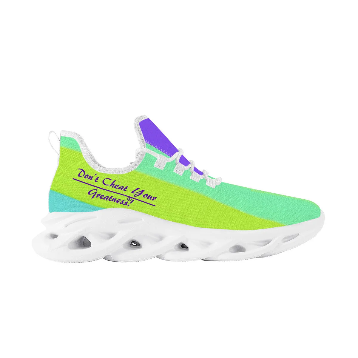 DCYG Purple ,Blue & Green 2nd Edition B Flex Control Sneaker - White Mens/Womens sizes 5-14