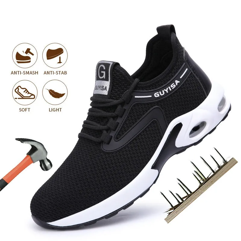 Fashionable Men's Safety Sneakers Lightweight Protective Work Shoes