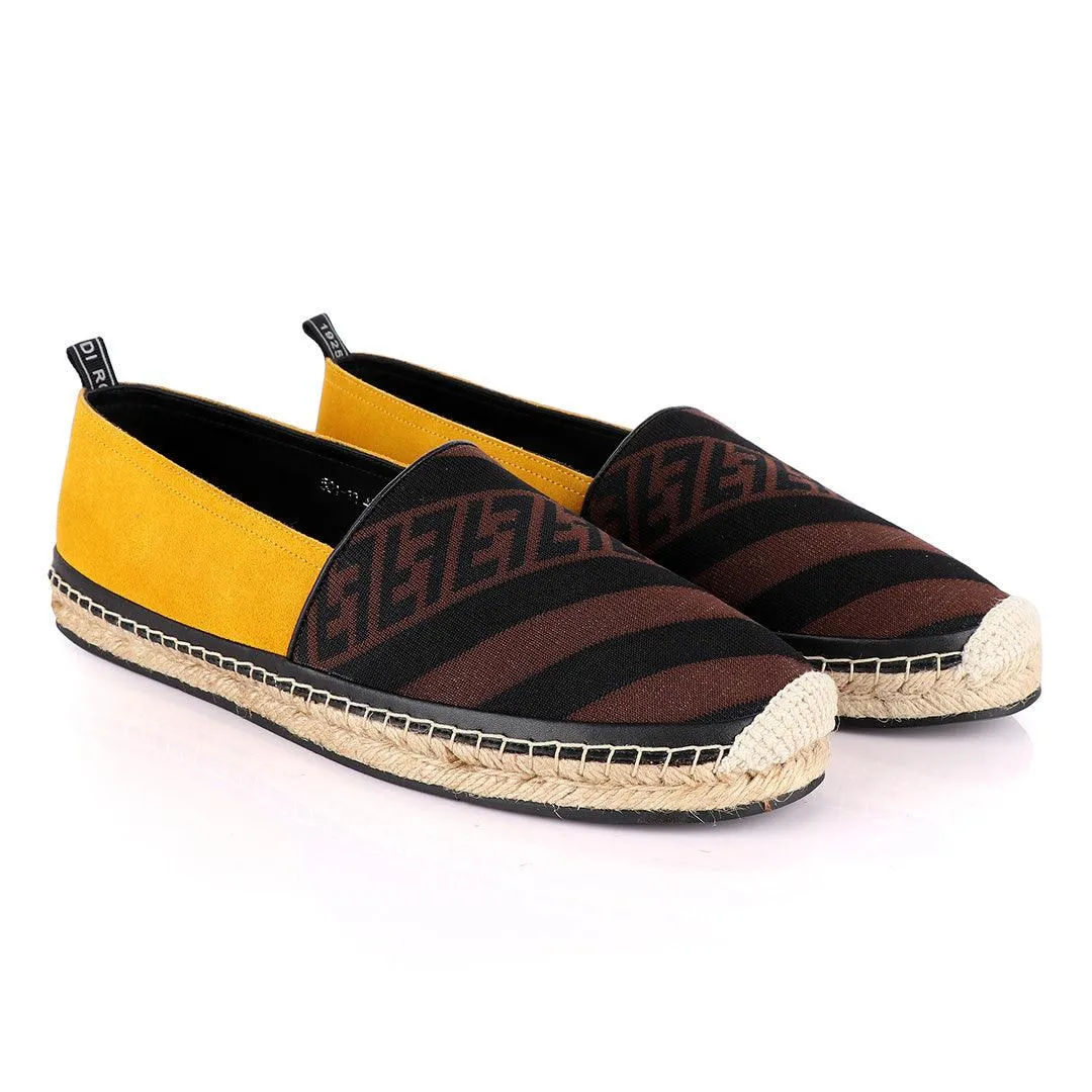 Fendi Roma CowHide Yellow Apricot Shoe