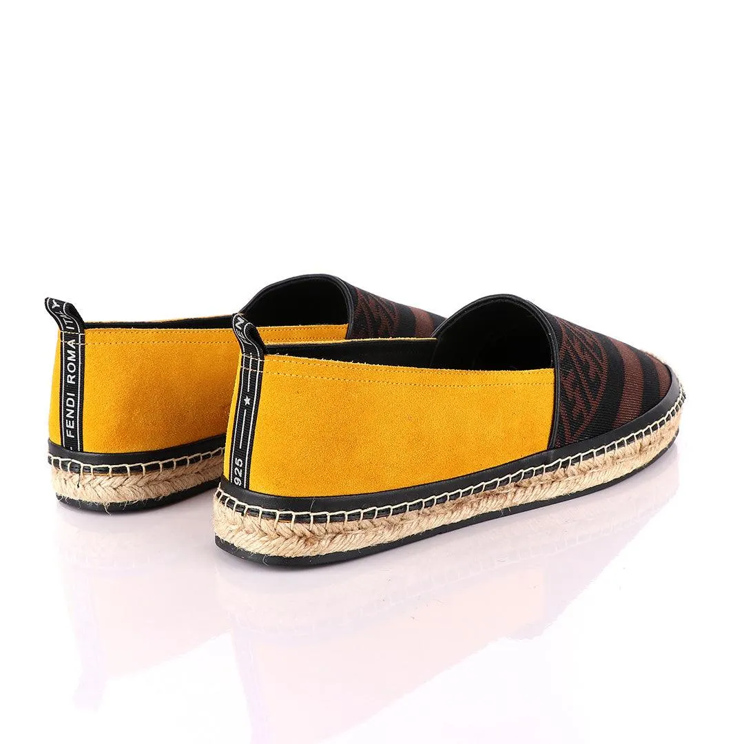 Fendi Roma CowHide Yellow Apricot Shoe