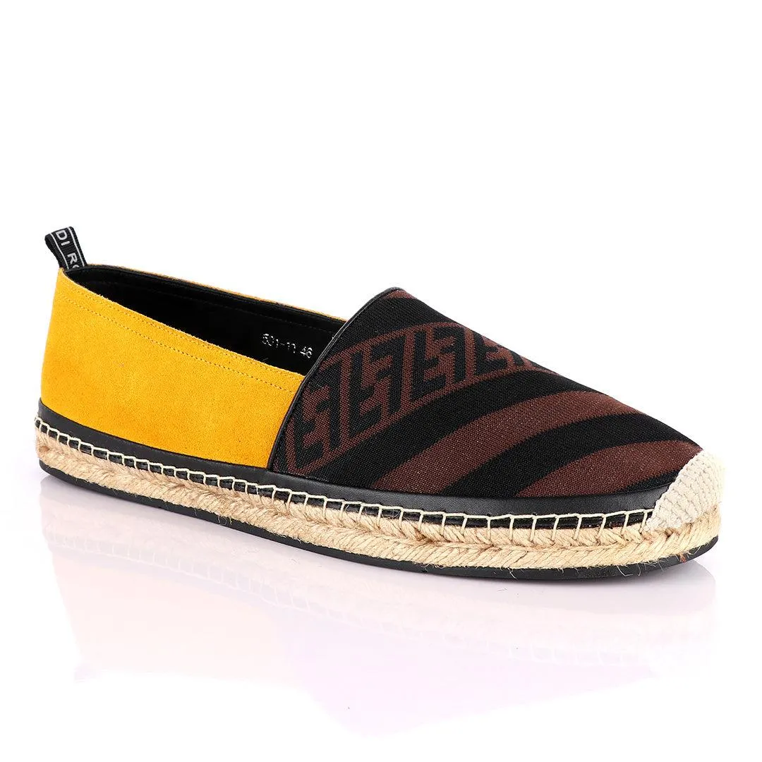 Fendi Roma CowHide Yellow Apricot Shoe