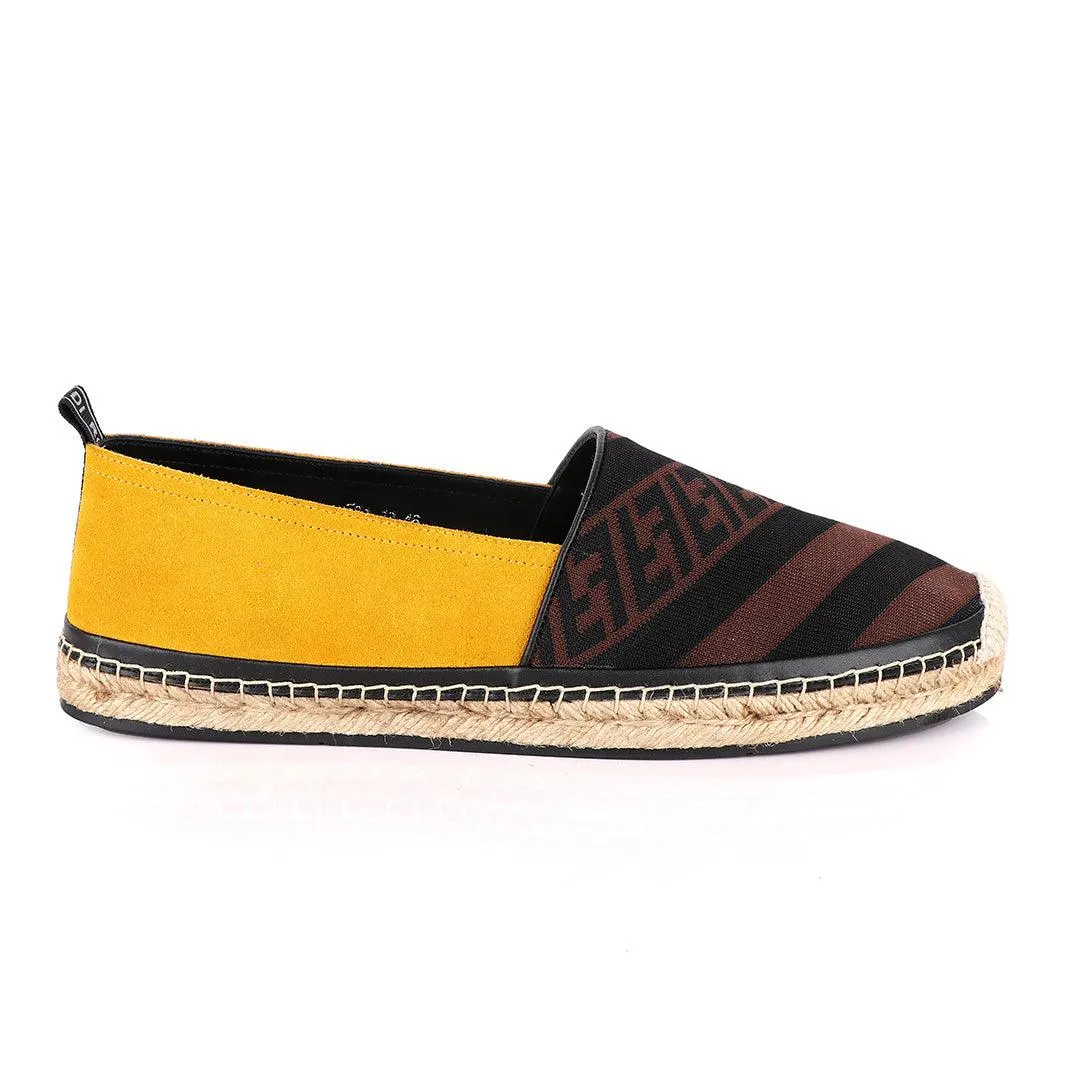 Fendi Roma CowHide Yellow Apricot Shoe