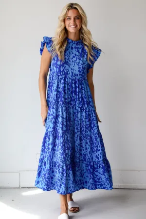 FINAL SALE - Spectacularly Gorgeous Navy Tiered Maxi Dress