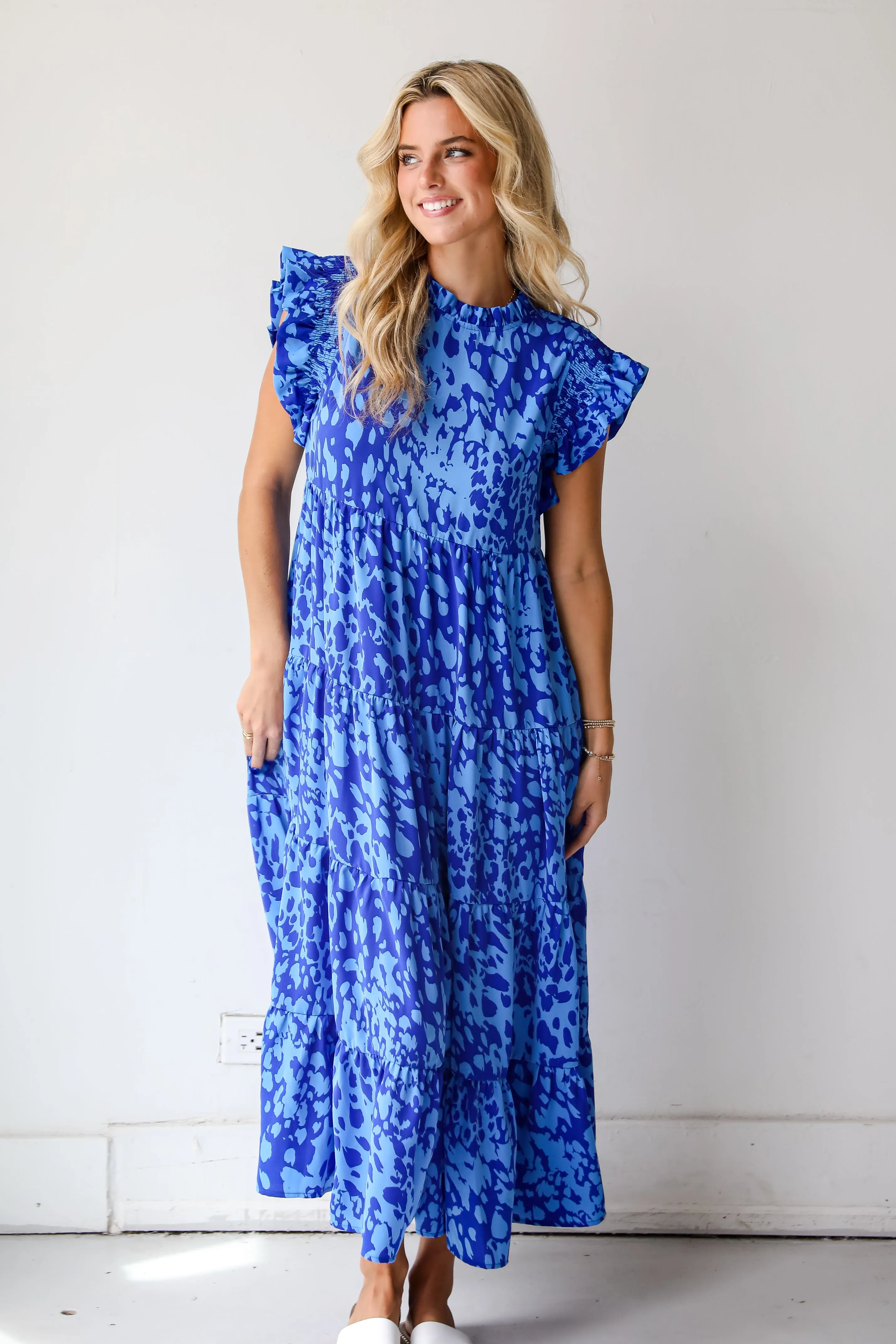 FINAL SALE - Spectacularly Gorgeous Navy Tiered Maxi Dress