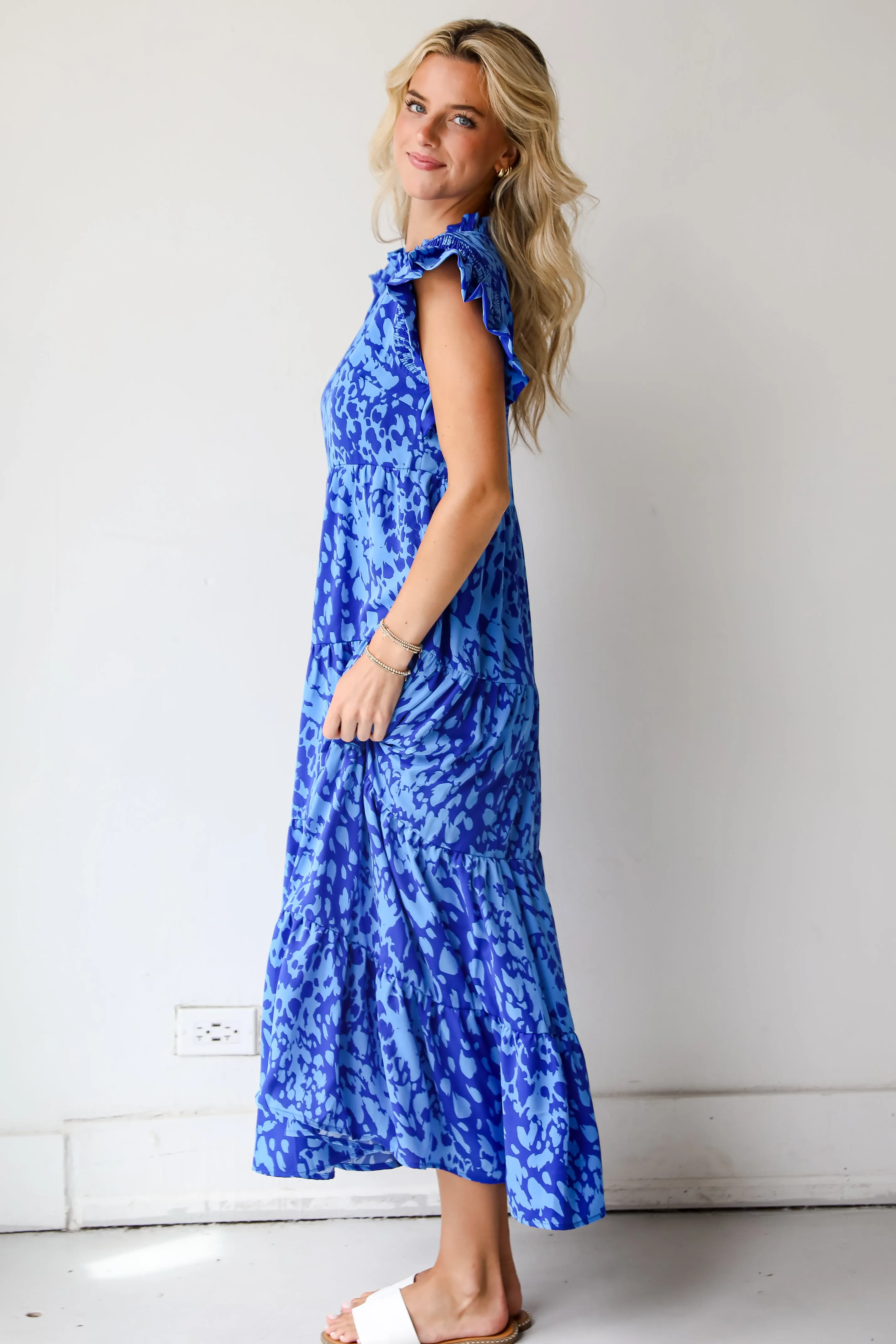 FINAL SALE - Spectacularly Gorgeous Navy Tiered Maxi Dress