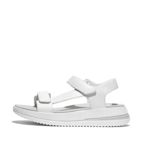 FitFlop Surfer Adjustable Leather Back-Strap Sandals White