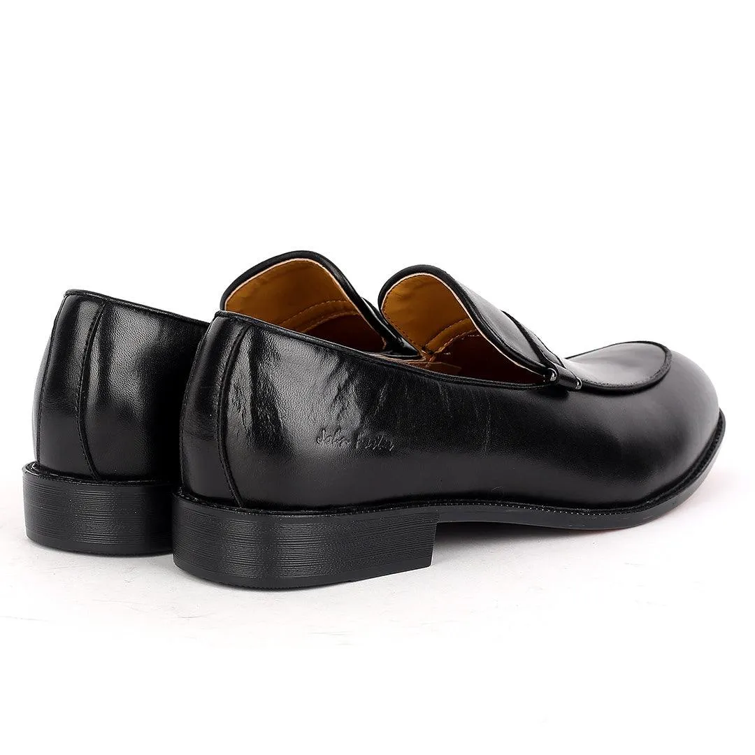 John Foster Classic Black Plain Men's Executive Shoe