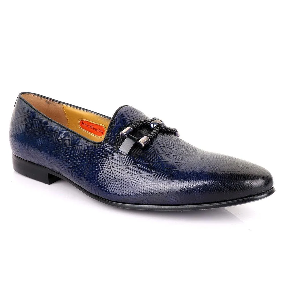 John Mendson Net Blue Leather Shoe