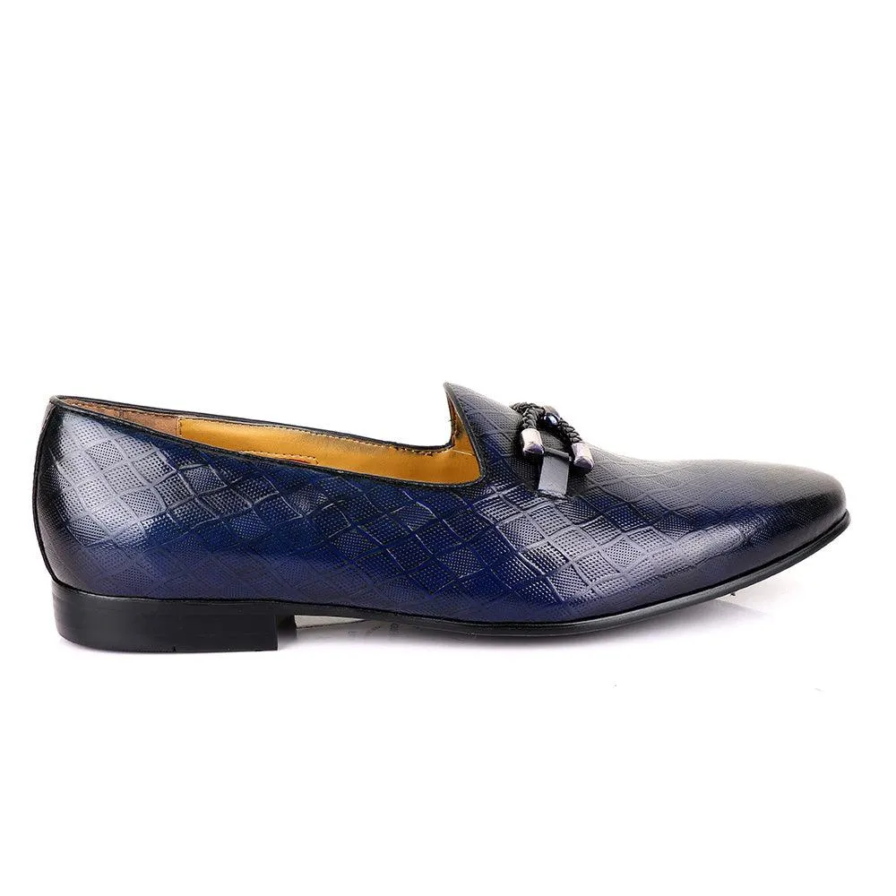 John Mendson Net Blue Leather Shoe