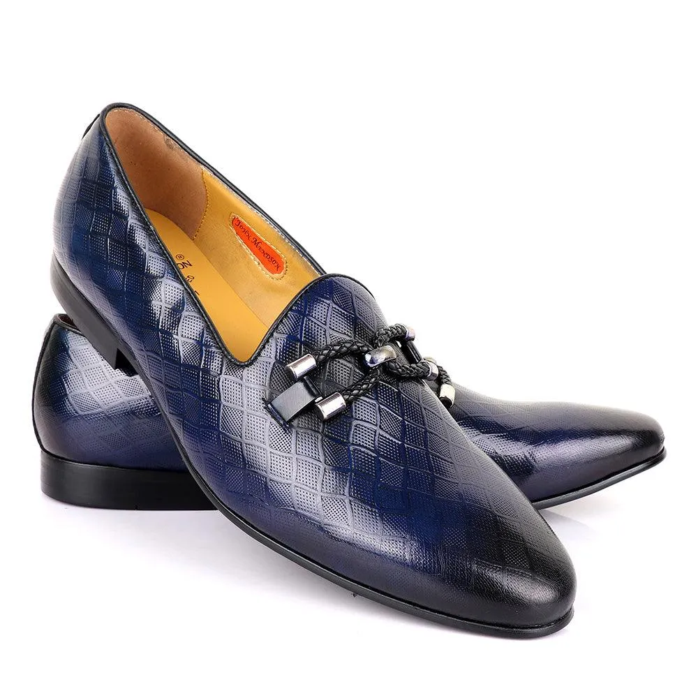 John Mendson Net Blue Leather Shoe