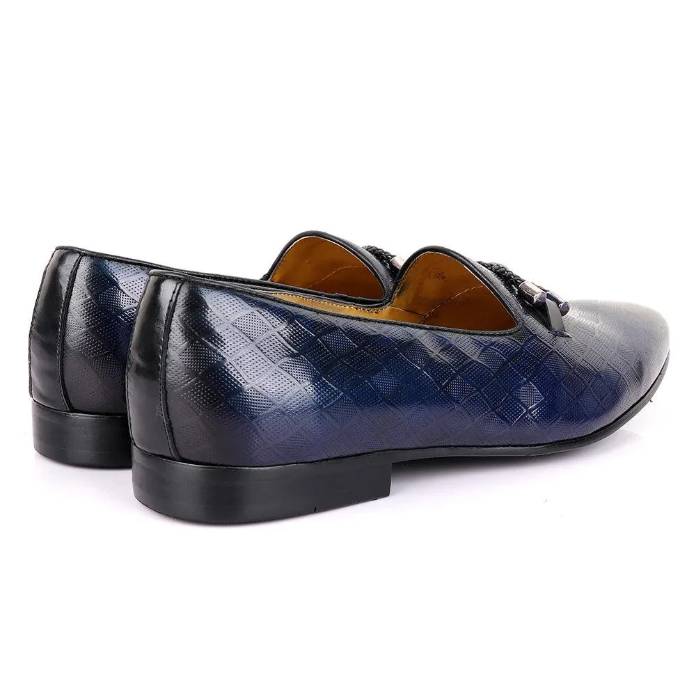 John Mendson Net Blue Leather Shoe