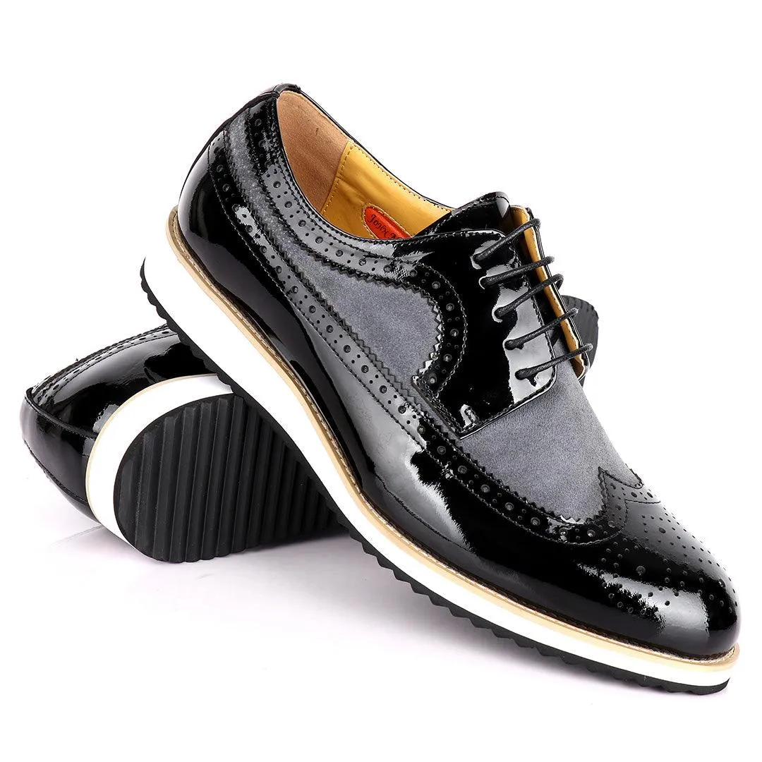 John Menson Welted Classic Black Grey Shoe