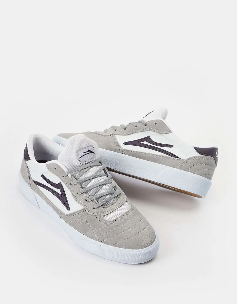 Lakai Cambridge Skate Shoes - Grey/White Suede