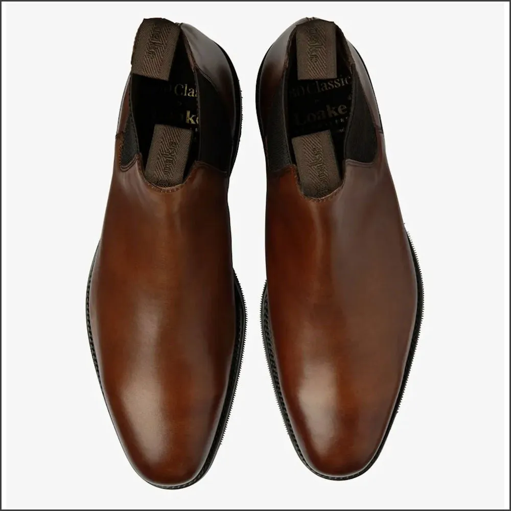 Loake Emsworth Cedar Leather Rubber Sole F Fit--