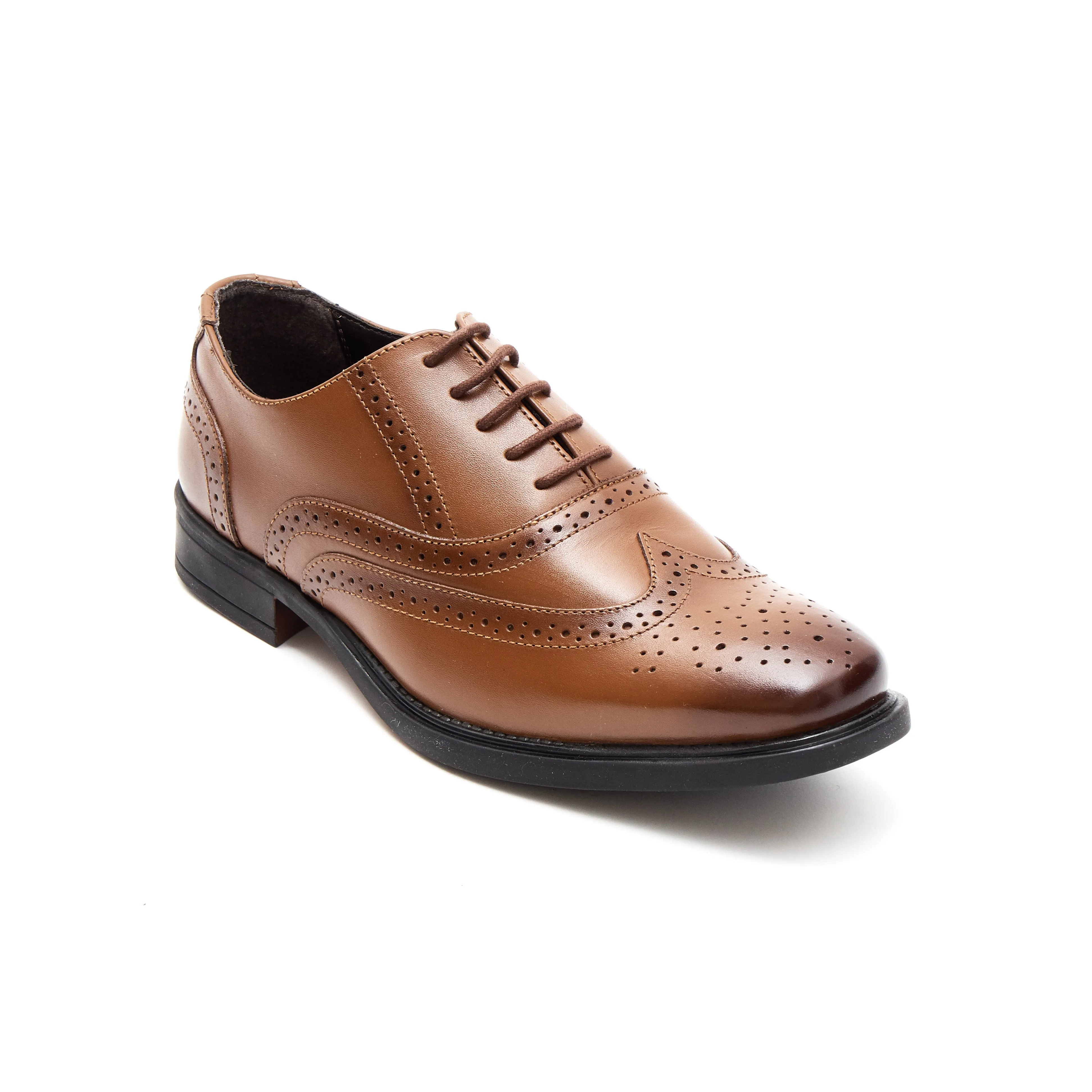 Mens Leather Formal Comfort Shoes-30817_Tan