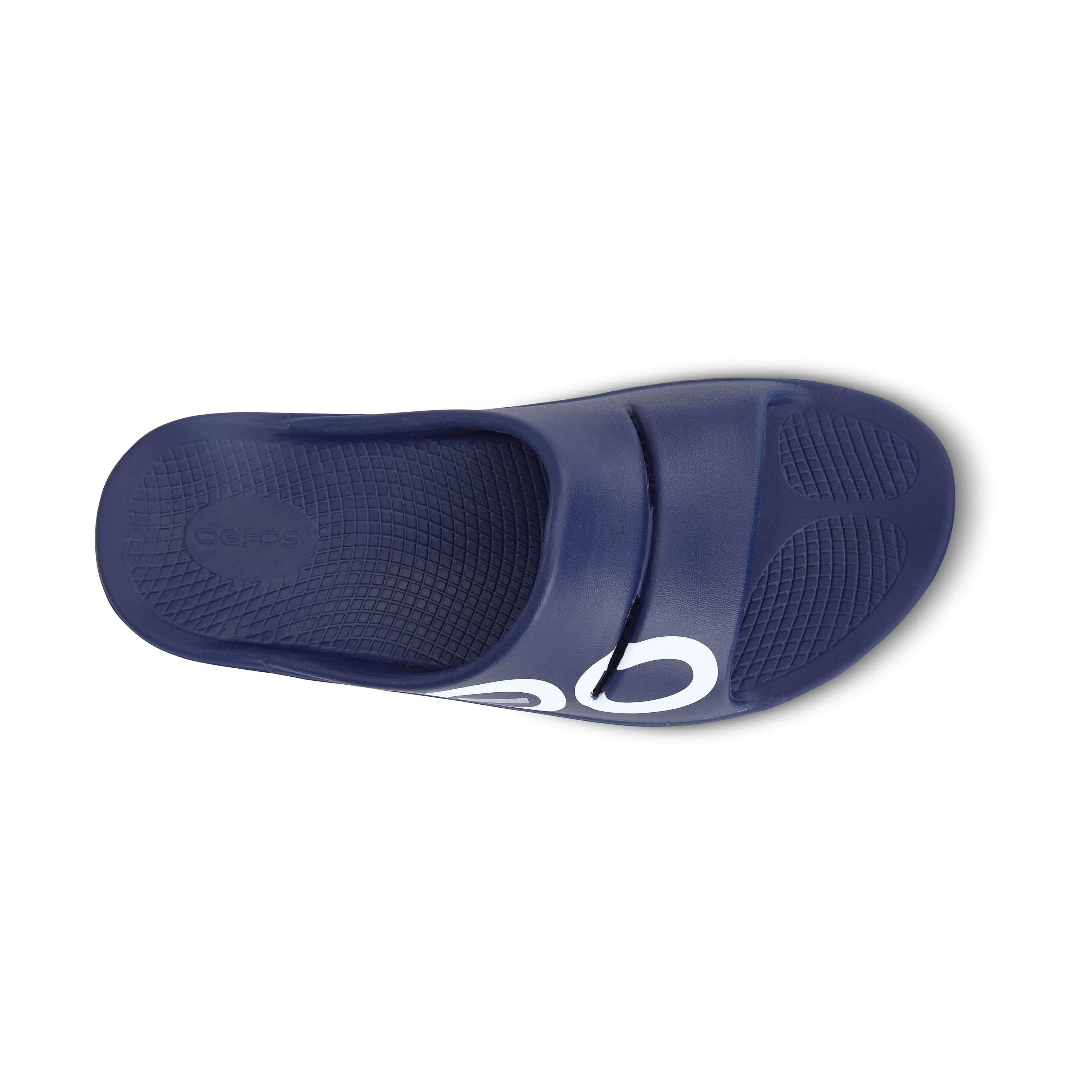 Men's Oofos OOahh Sport Slide Sandal Color: Navy