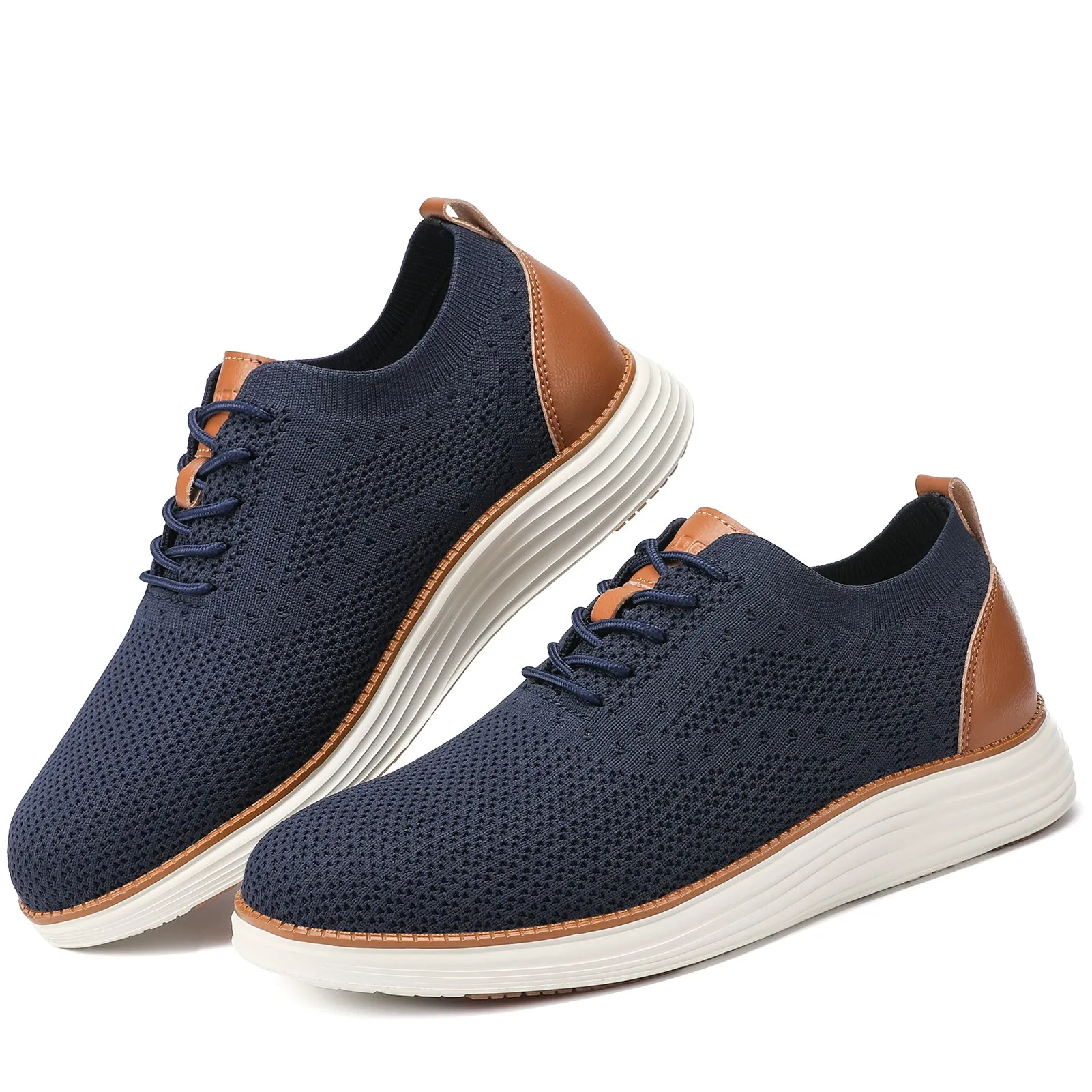 Men's Wide Walking Shoes Mesh Oxfords Business Casual Tennis Comfortable Sneakers