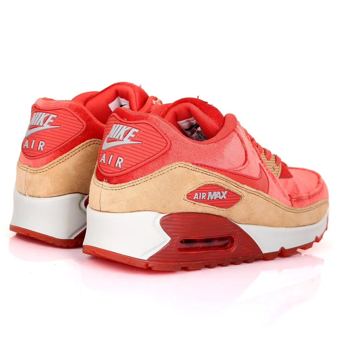 NK Max 90 Mid WNTR Red Suede Design Sneakers