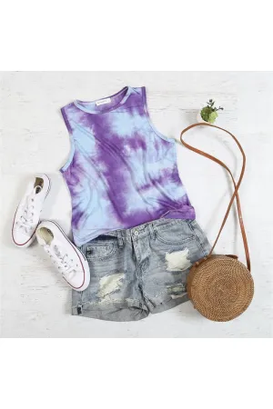 Sleeveless Tie-Dye Top