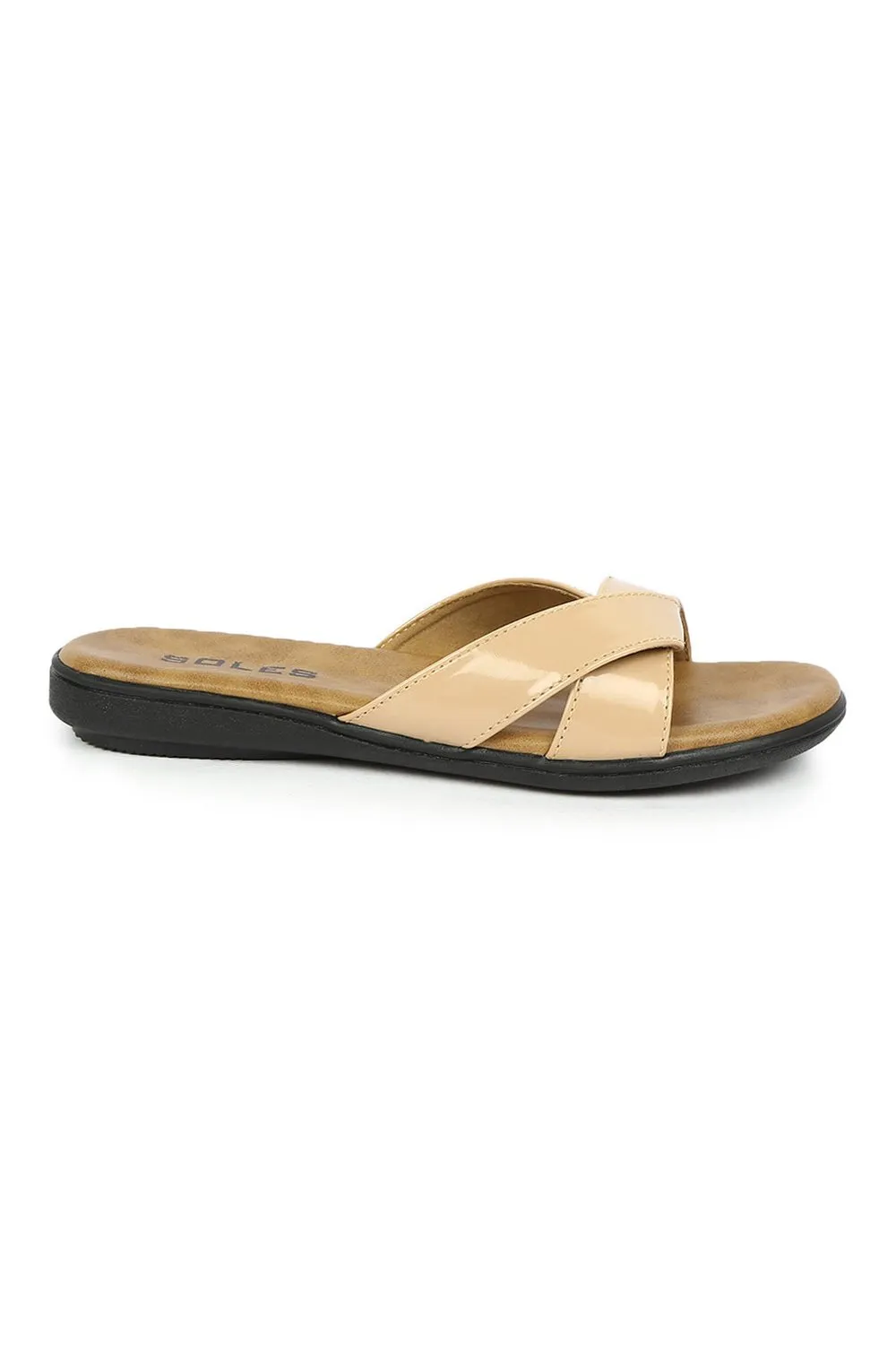 SOLES Chic Beige Flat Sandals - Neutral Style for Any Outfit