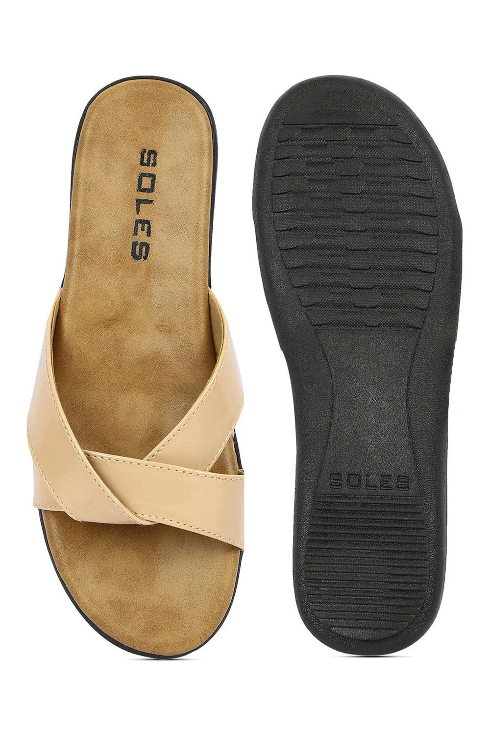 SOLES Chic Beige Flat Sandals - Neutral Style for Any Outfit