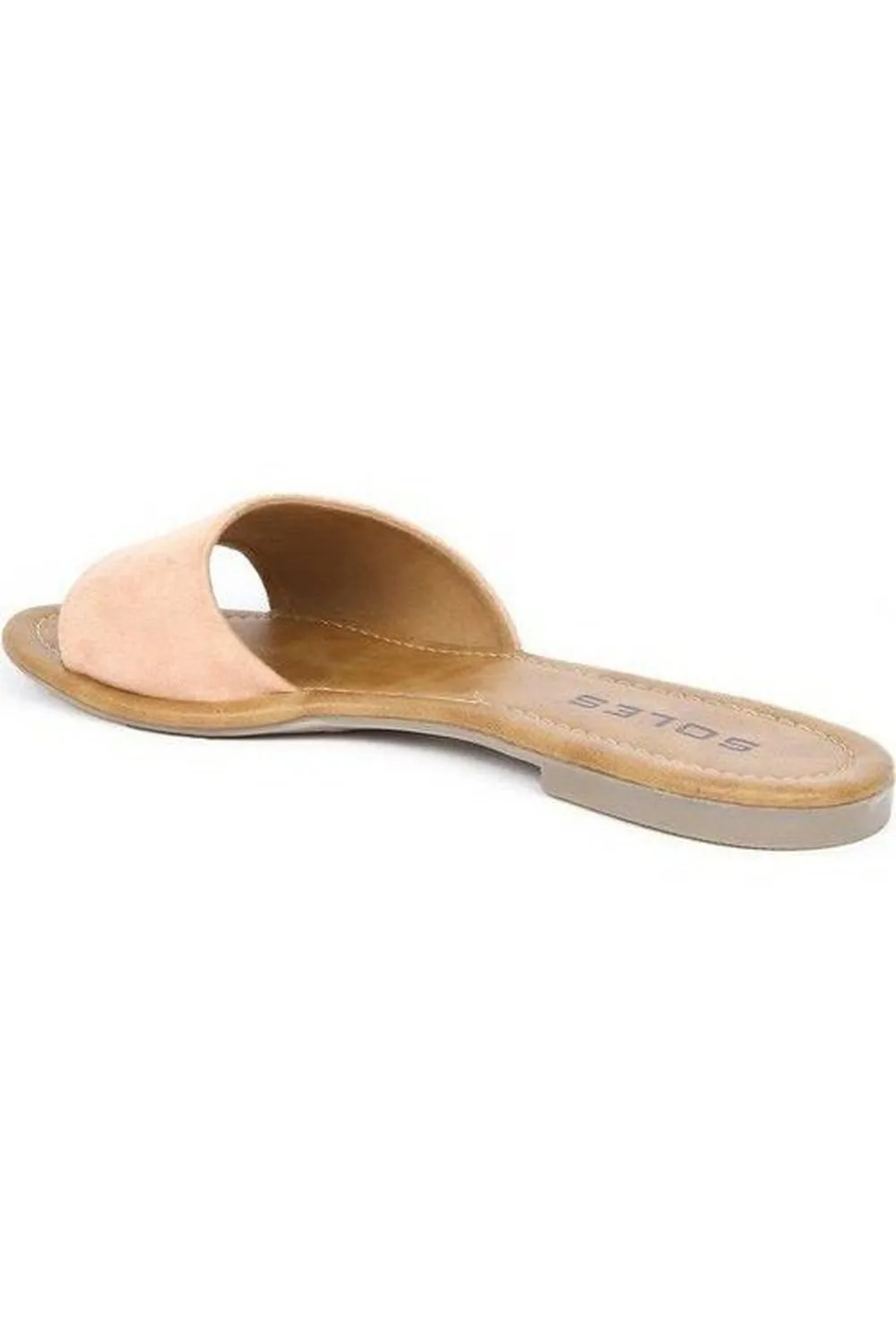 SOLES Chic Pink Flat Sandals - Vibrant Summer Style