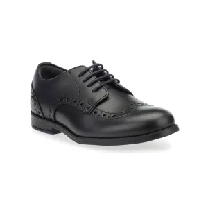 Start-Rite Brogue Pri 2745-7 Unisex Black Leather Lace Up School Shoes