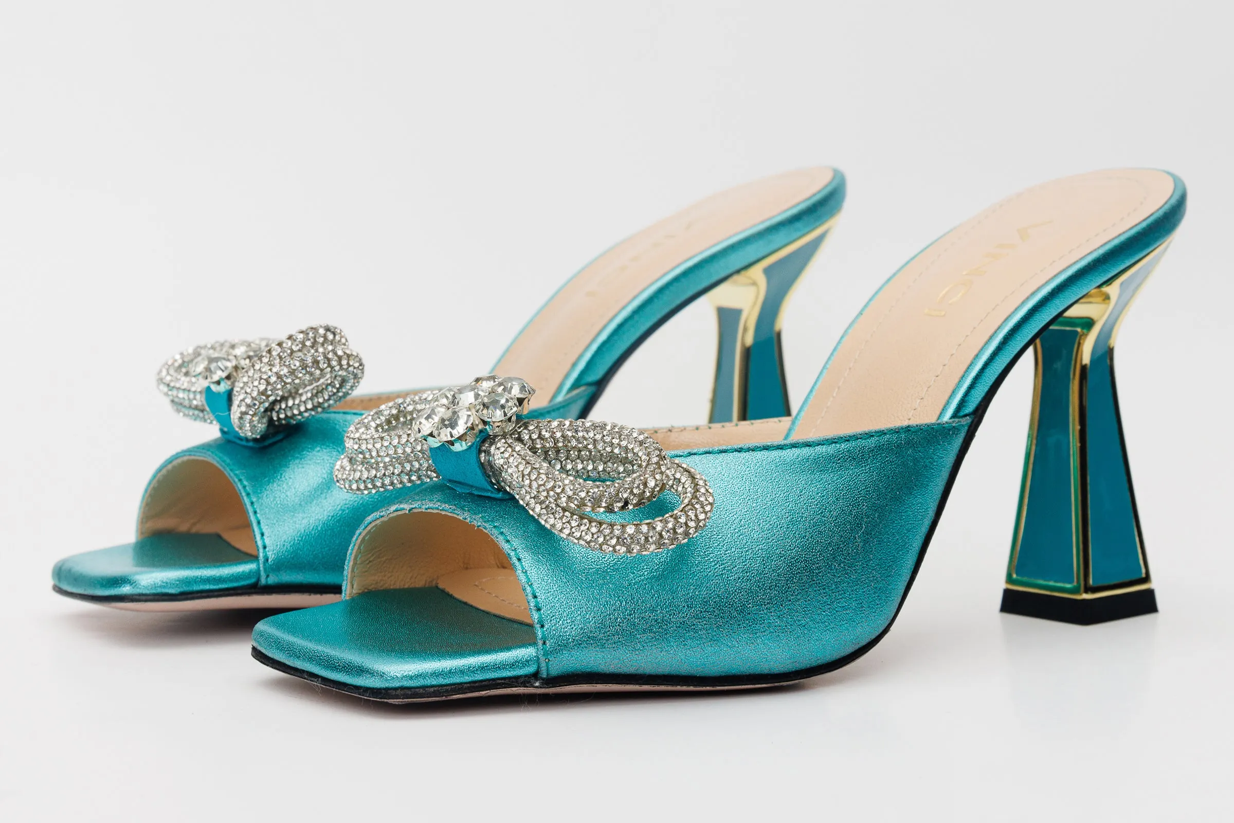 The Jiffy Turquoise Leather Women Sandal