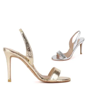 *UK size 2.5 - MADRID METALLIC- gold , 7cm heels