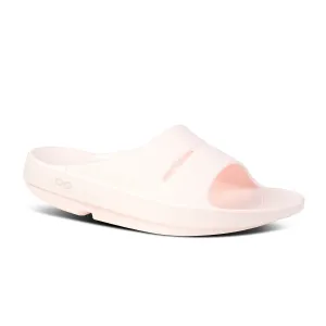 Women's Oofos OOahh Slide Sandal Color: Blush