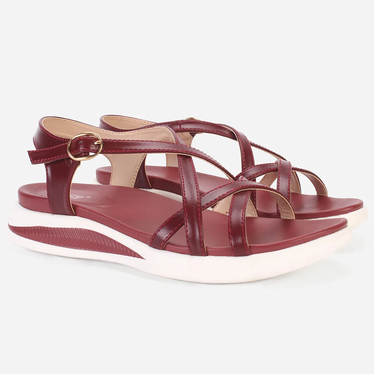 Womens "AURORA" Crisscross Straps Comfy Sandals