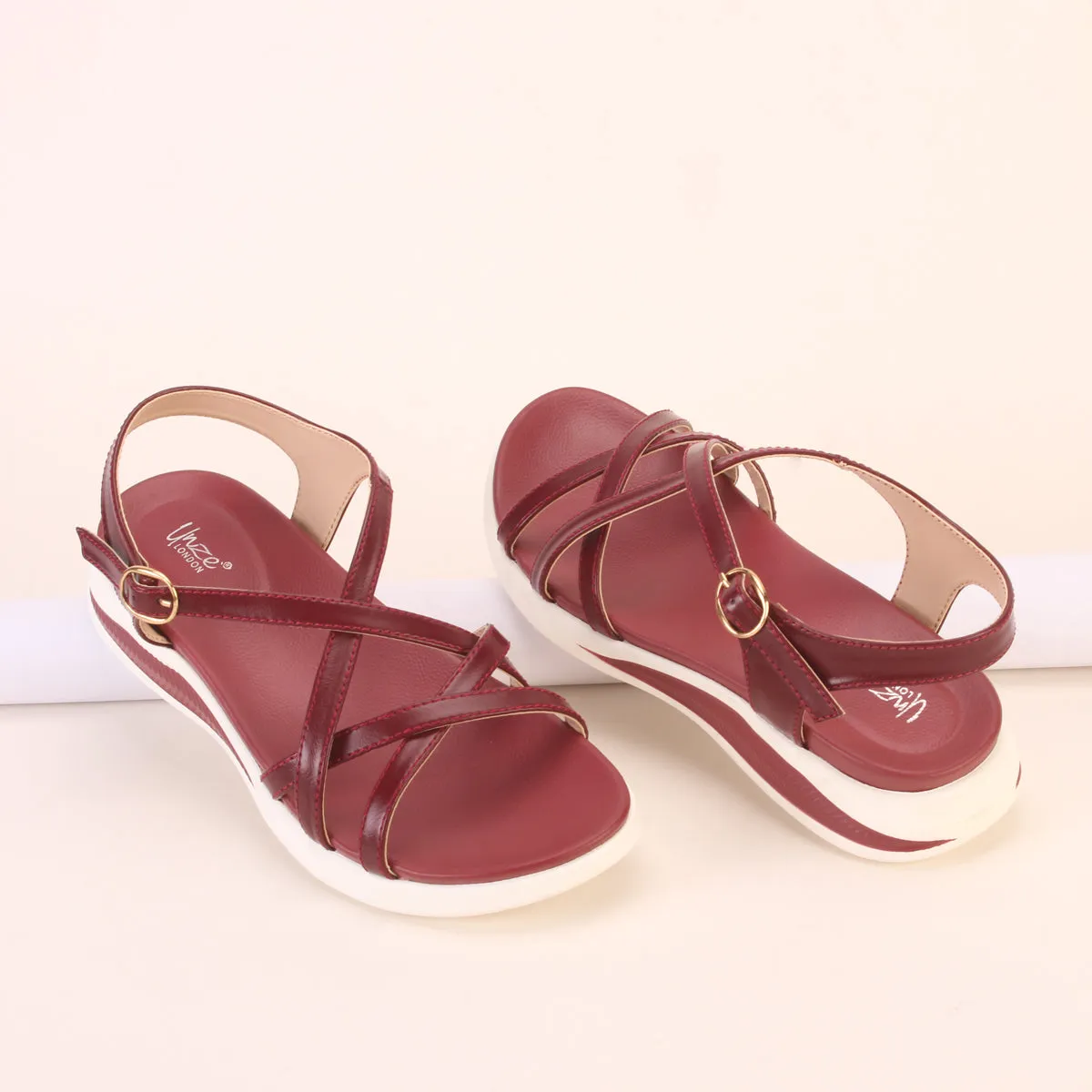 Womens "AURORA" Crisscross Straps Comfy Sandals