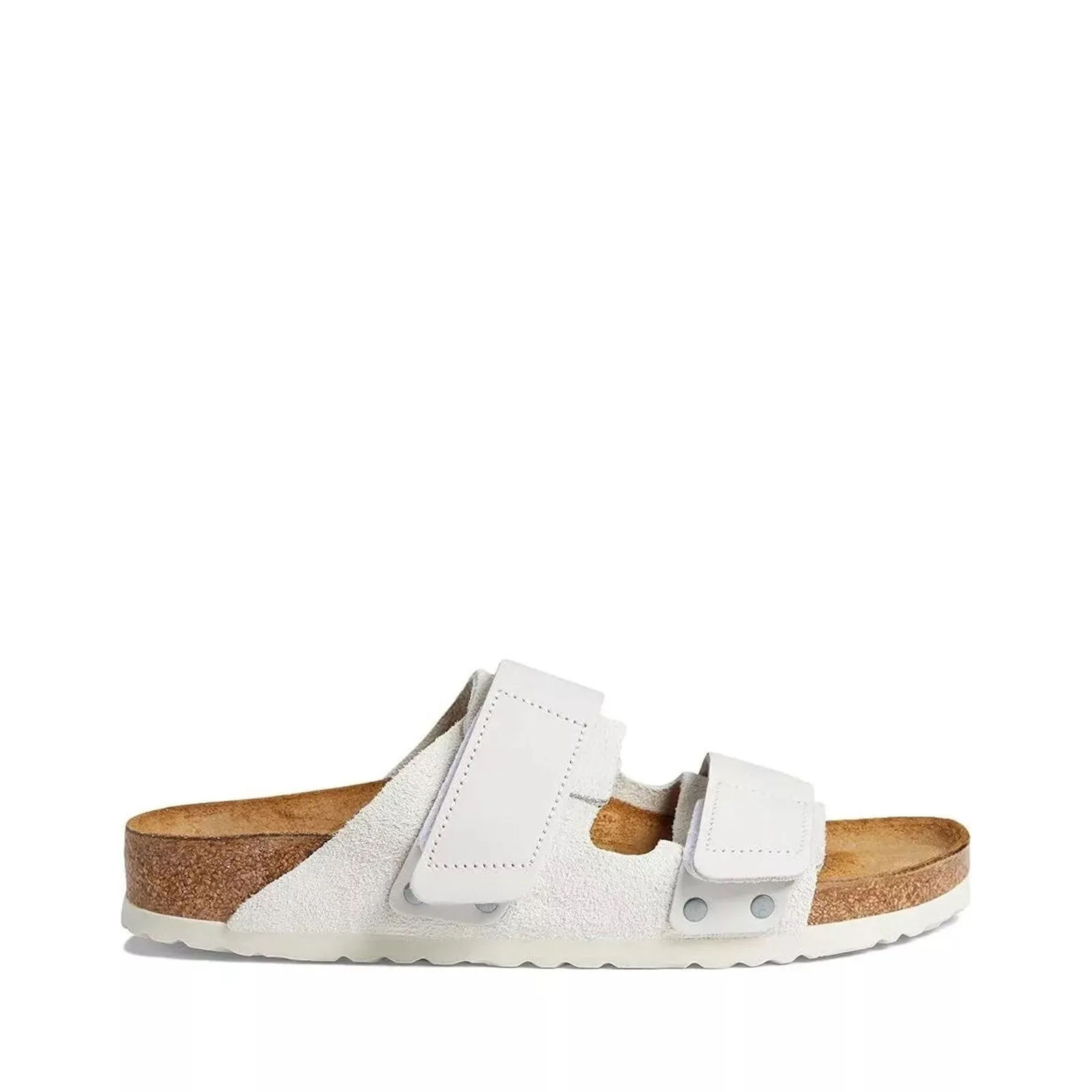 Women's Shoes Birkenstock UJI Nubuck/Suede Leather Slide Sandals 1024822 WHITE