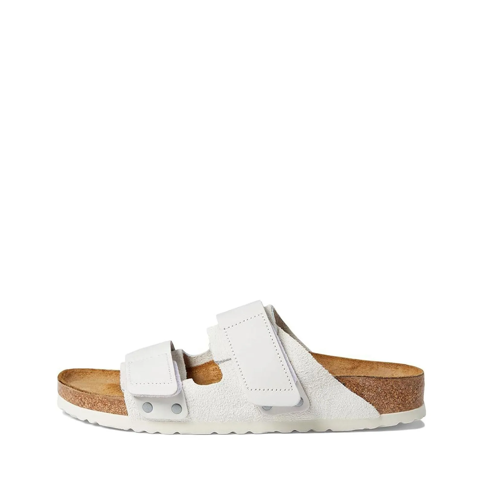 Women's Shoes Birkenstock UJI Nubuck/Suede Leather Slide Sandals 1024822 WHITE